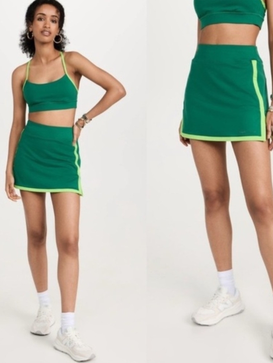 Outdoor Voices Dresses & Skirts - Outdoor Voices Green Contrast-Trim Mini SKIRT ONLY, built in shorts,Medium